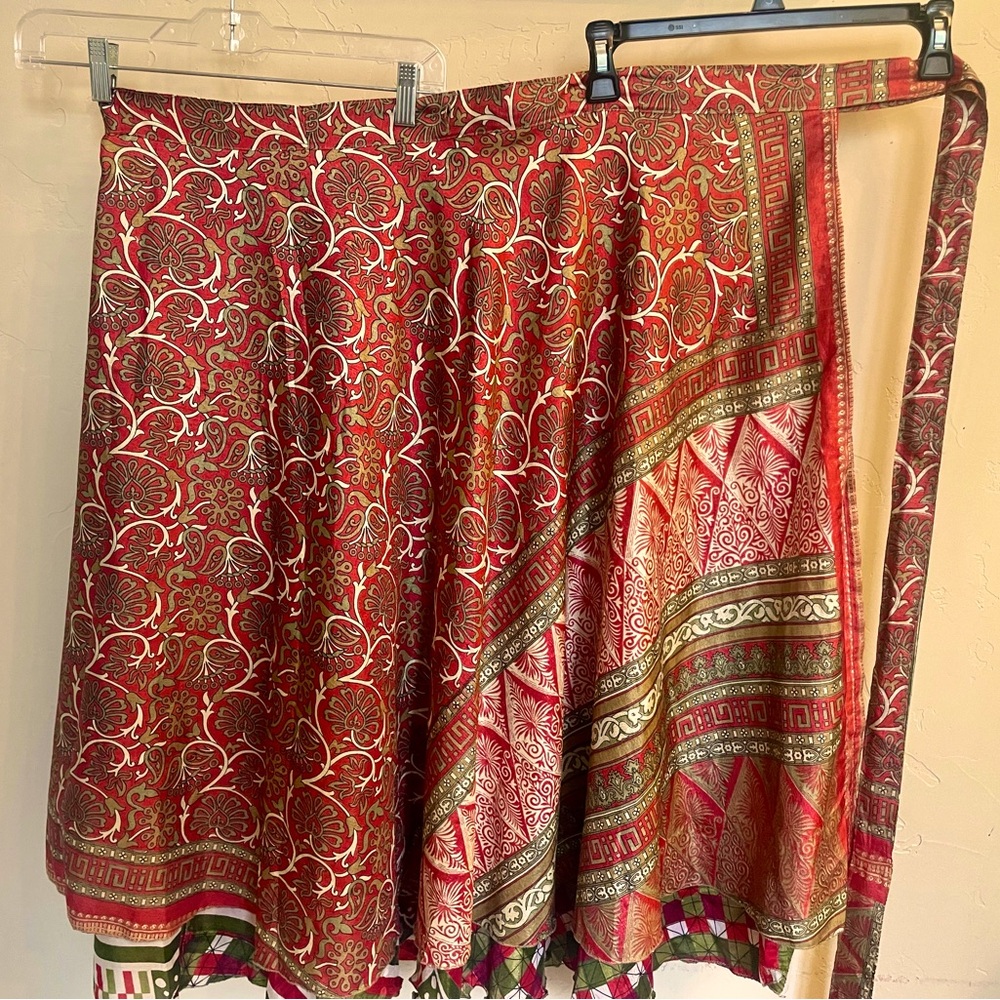 Darn Good Yarn Sari Silk Wrap Skirt